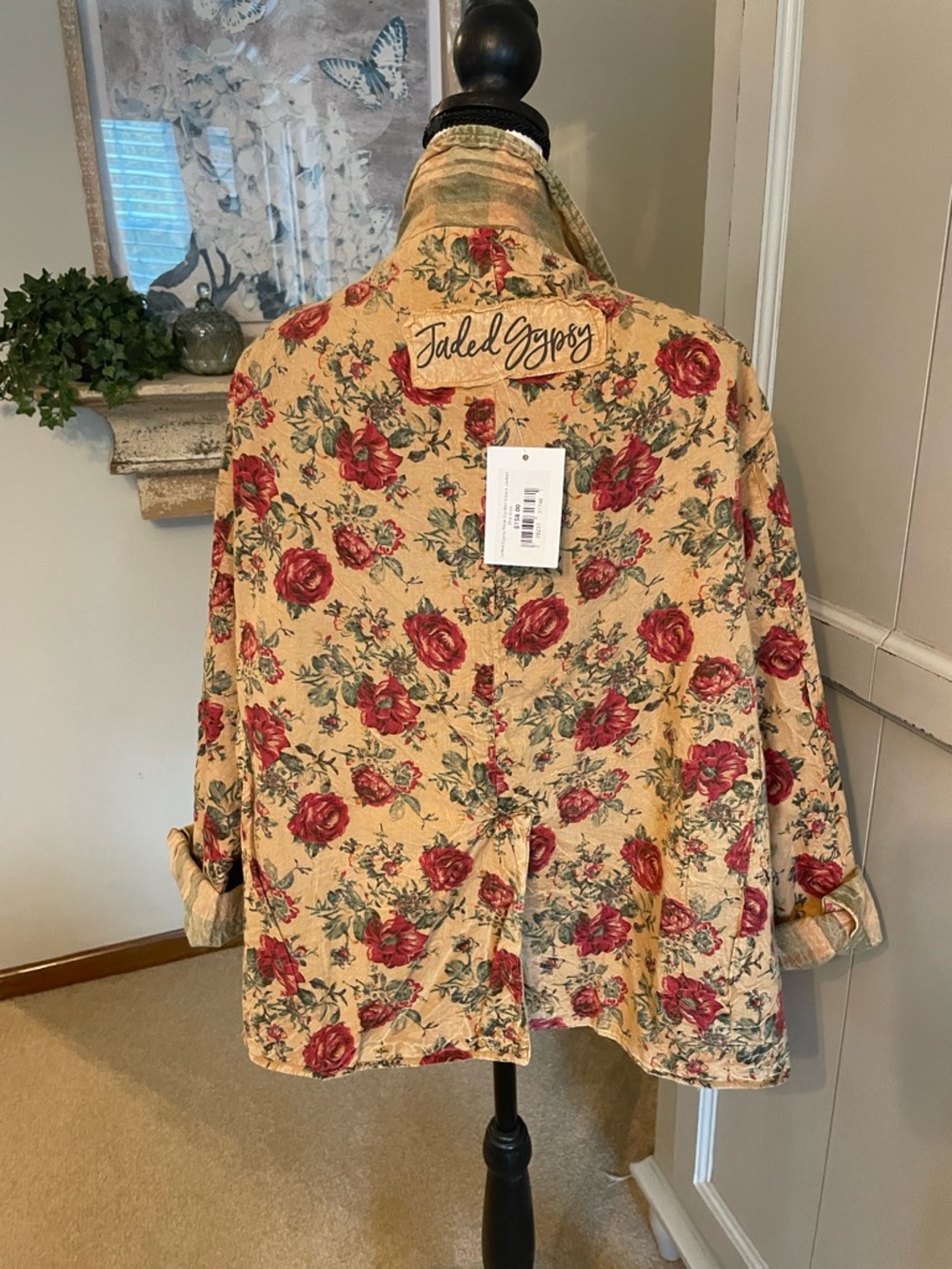 NWT Jaded Gypsy Rose Garden Views Reversible Boho Jacket OSFM - Picture 7 of 12